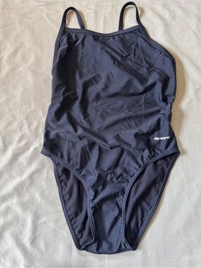 Black Sporti One-Piece Swimsuit women size 36 Black